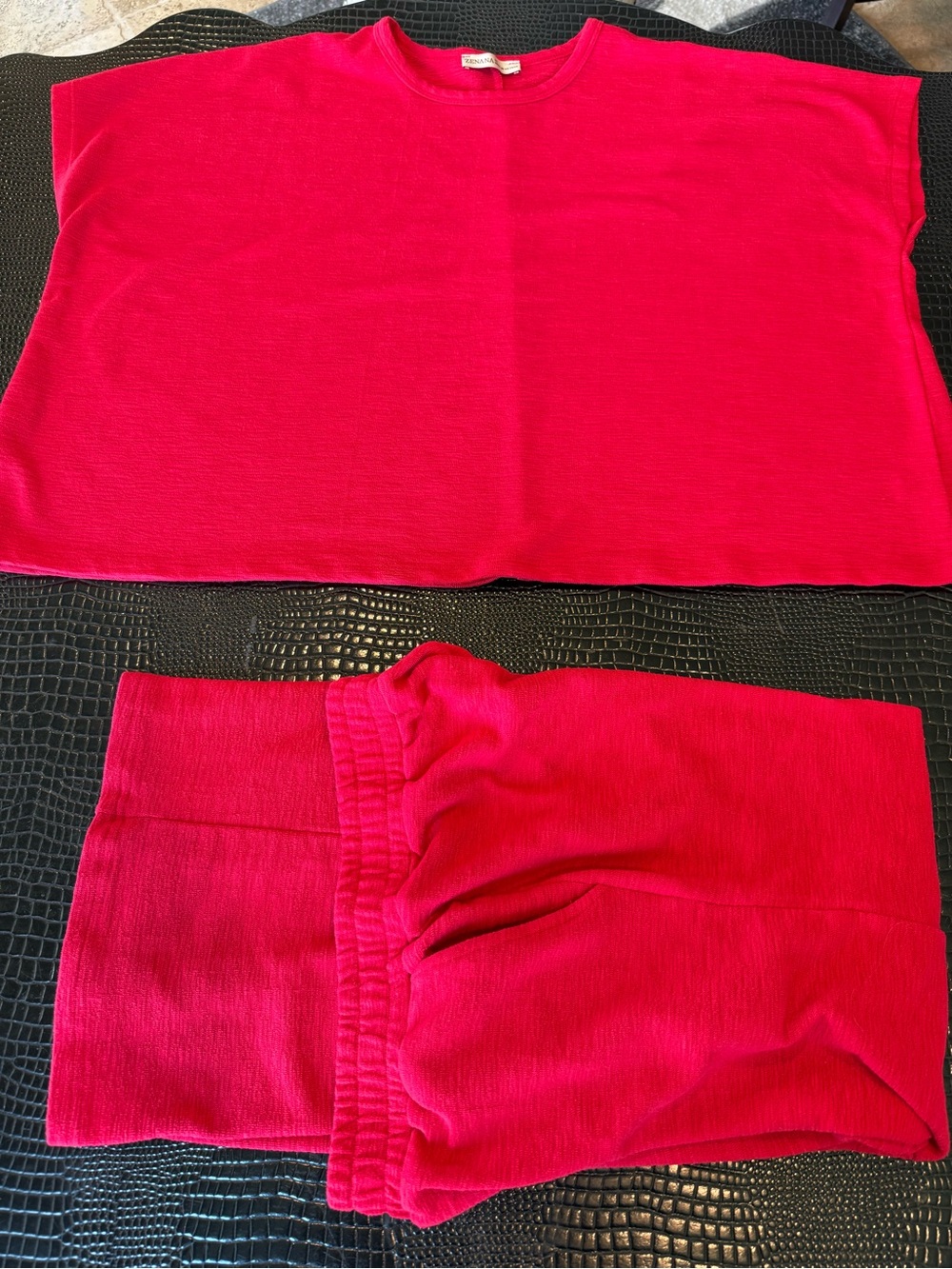 Zenana Outfitters Red Knit Lounge Set